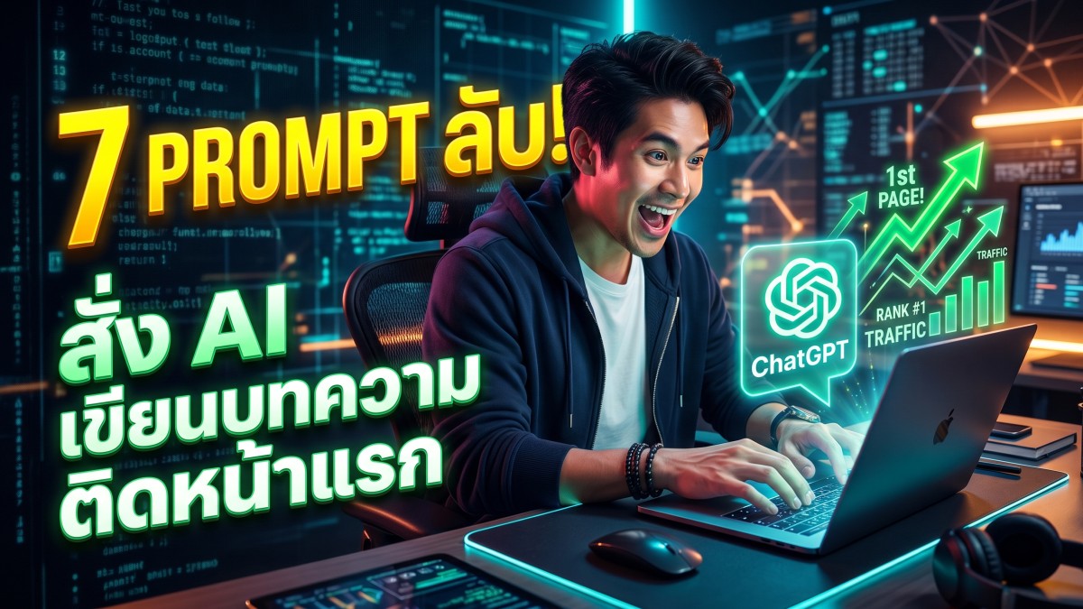 7 ตัวอย่าง Prompt ChatGPT เขียนบทความระดับสูง ดึงดูดคนอ่าน สร้างยอดขายได้จริง สไตล์มืออาชีพ