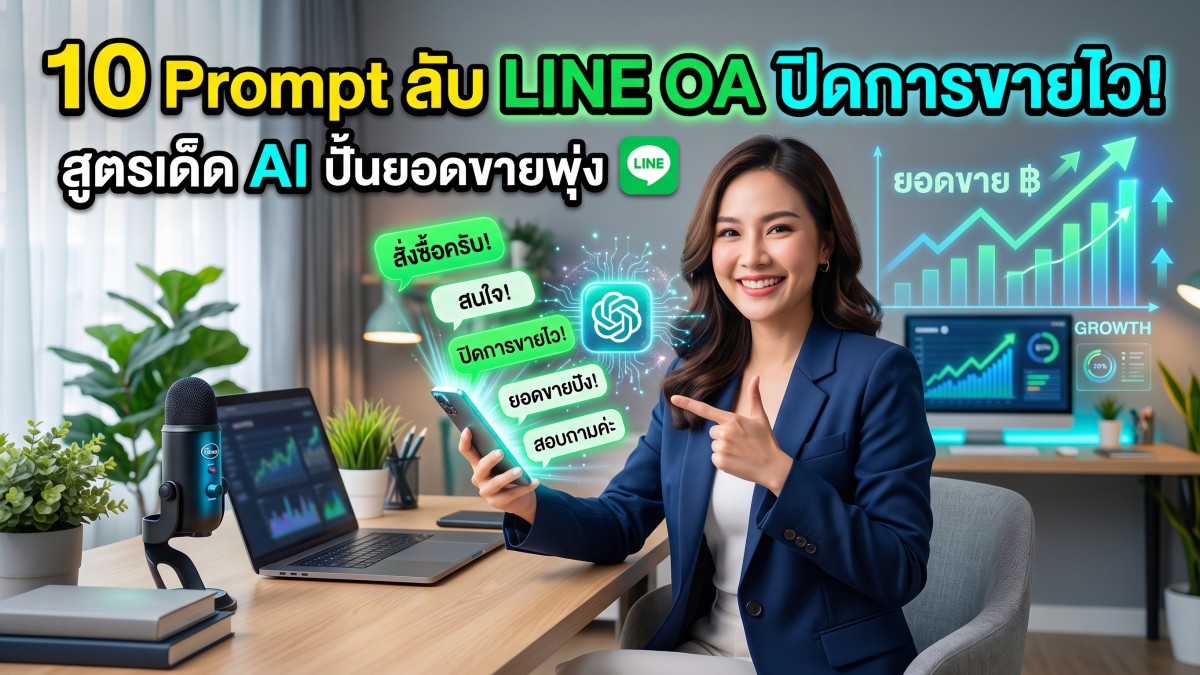 แจก 10 คำสั่ง Prompt ChatGPT สำหรับ LINE OA ขั้นเทพ ฉบับจับมือทำ ช่วยเพิ่มยอดขายให้ร้านคุณทันที