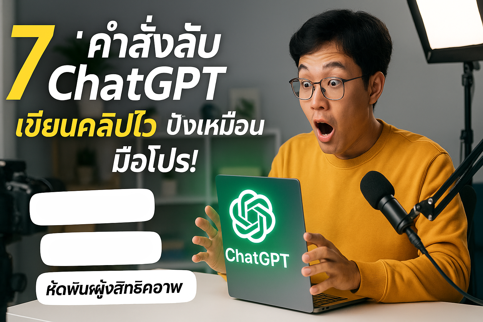 7 คำสั่ง Prompt ChatGPT ระดับสูง เขียนสคริปต์ YouTube ให้คุณเป็น ...