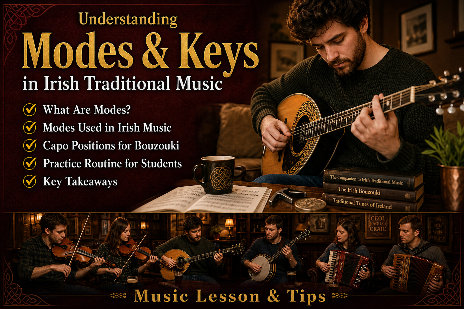 Irish Traditional Music Modes Explained for Bouzouki, Guitar and Trad ...