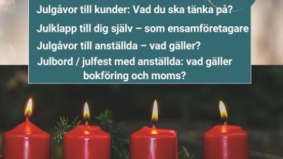 Vad ska du tänka på inför jul som företagare