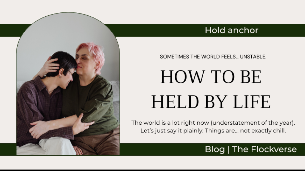 Here’s something nobody puts in those  ‘how to stay calm in chaotic times’ articles...