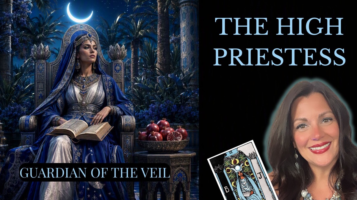 The High Priestess Tarot Card: Divine Feminine Wisdom & Guarding the Veil