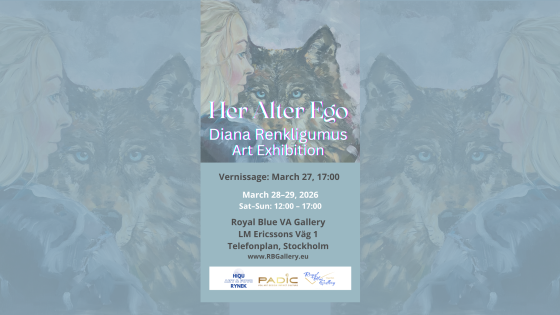 Annons/Patronat: Wernisaż wystawy „Her Alter Ego” – malarstwa Diany Renkligumus w Sztokholmie