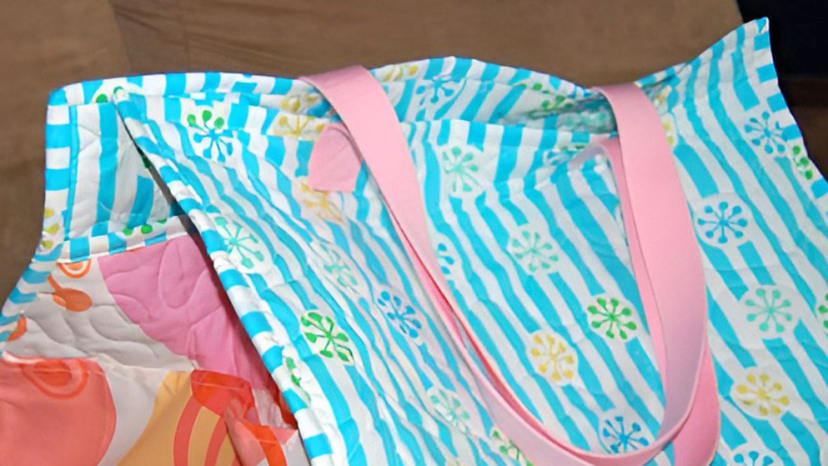 Giant Quilted Beach Bag