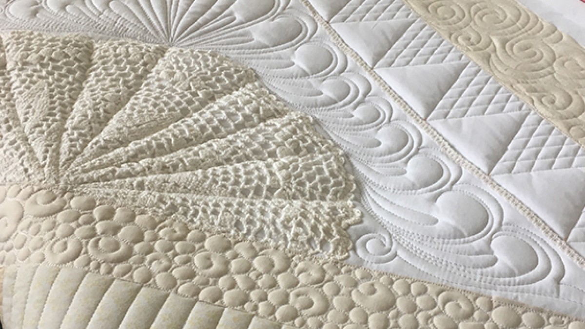 Quilt Guild Antique Linen Challenge Project by Jen Eskridge