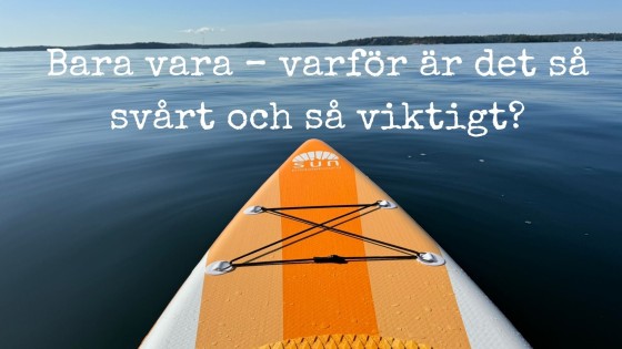 Bara vara – varför är det så svårt och så viktigt?