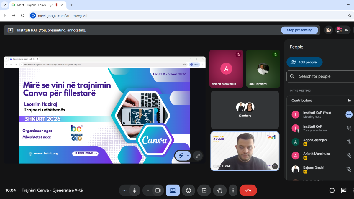 Trajnimi Canva – Gjenerata 5 ka filluar!