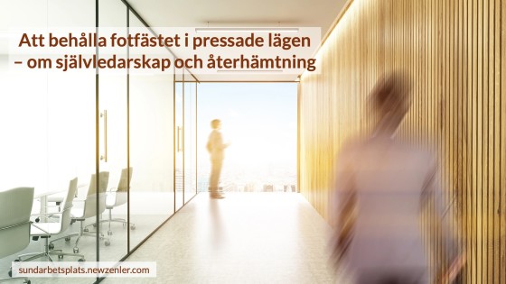 Att behålla fotfästet i pressade lägen – om självledarskap och återhämtning