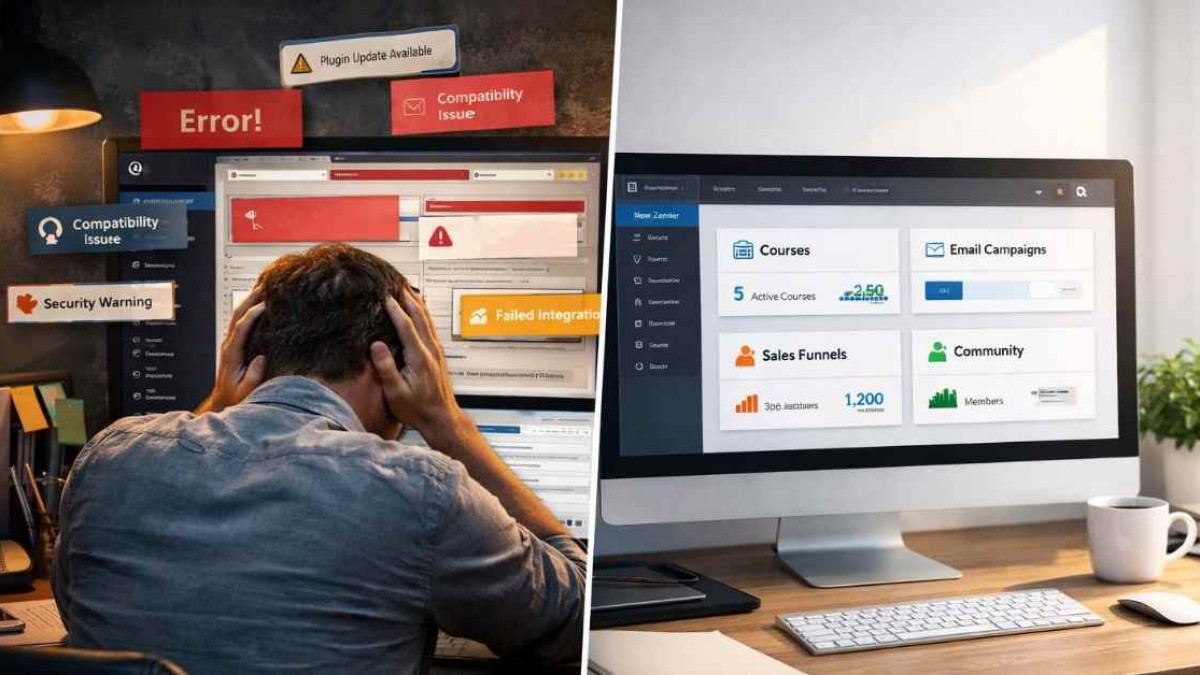 Escape WordPress Plugin Chaos: 5 Reasons All-in-One Platforms Like New Zenler Win