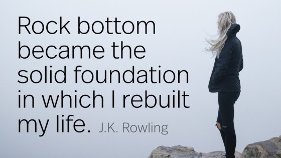 Rock bottom is a beautiful start