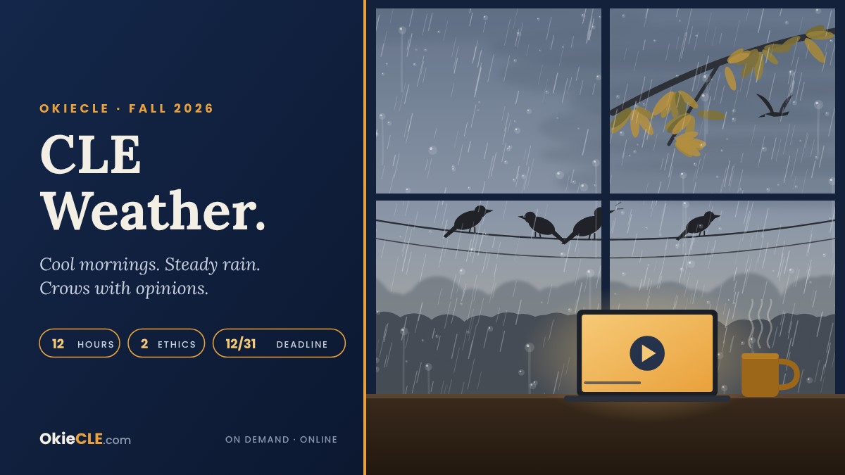 Crows, Cool Mornings, and a Rainy Afternoon: Prime Oklahoma CLE Weather