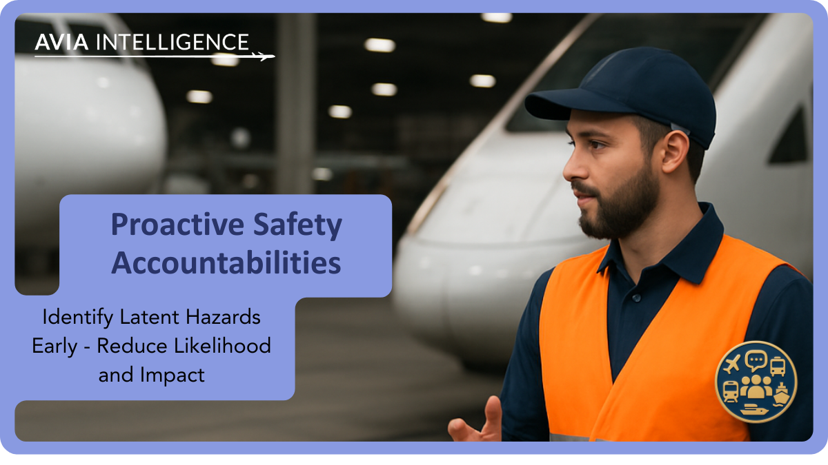 Proactive Safety Accountabilities - Identify Latent Hazards Early - Reduce Likelihood and Impact