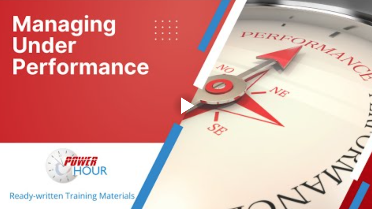 Managing Under-Performance
