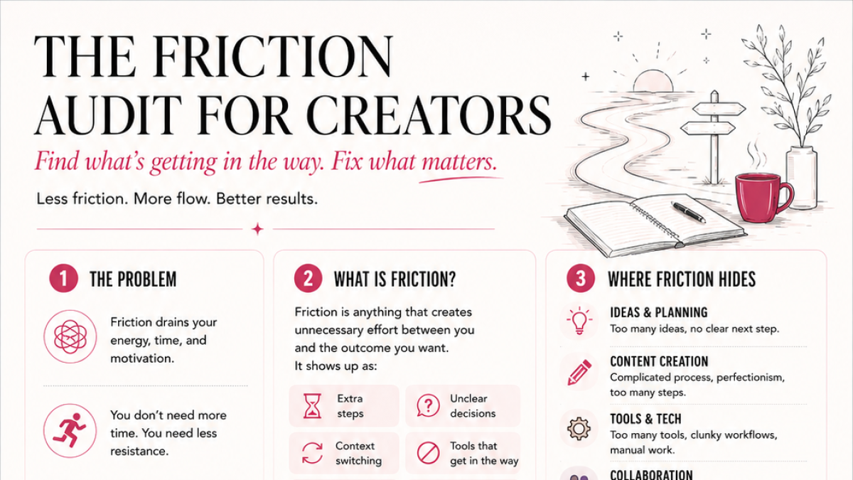 The Friction Audit for Creators