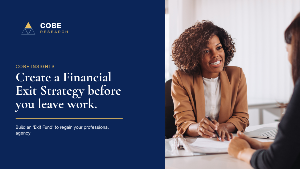 Create a Financial Exit Strategy before Leaving Work