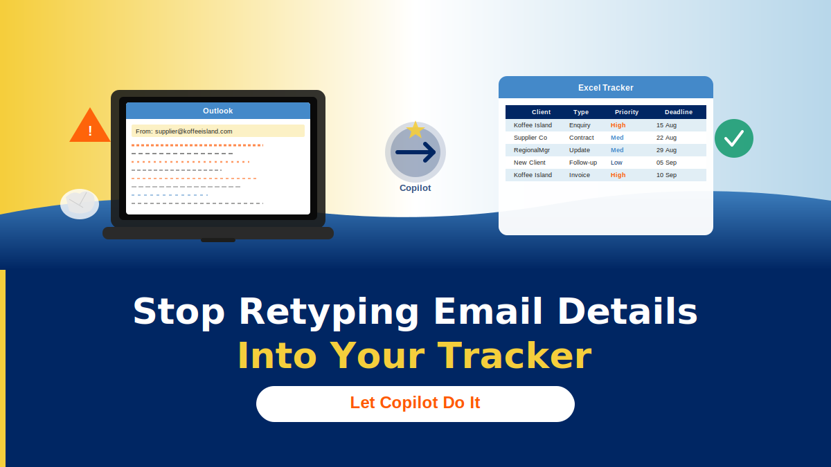 Stop Retyping Email Details Into Your Tracker — Let Copilot Do It