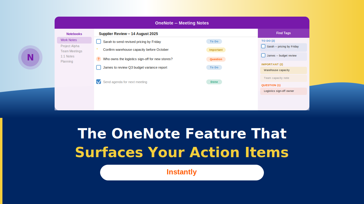 The OneNote Feature That Surfaces Your Action Items Instantly