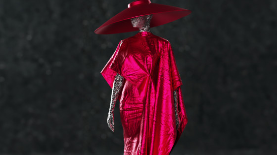 'Vision in red' virtual fashion runway concept 2023
