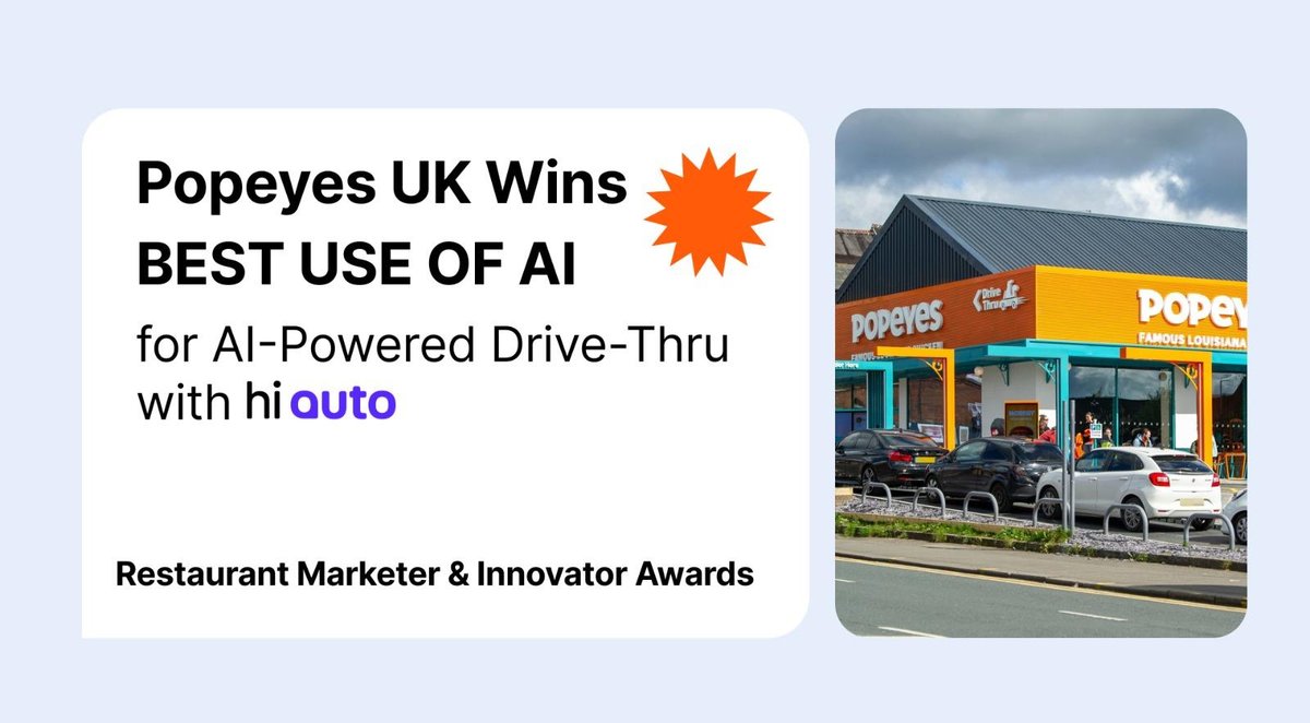 Popeyes UK and Hi Auto Redefine the Drive-Thru with Award-Winning AI