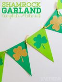Shamrock garland tutorial template