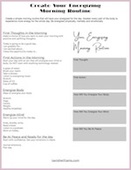 Energizing morning routine worksheet