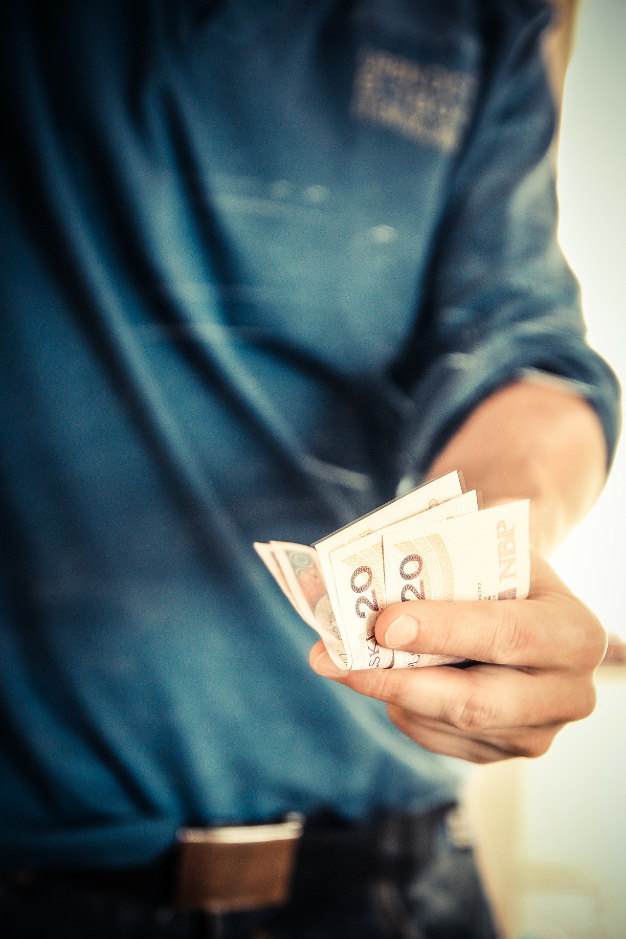 Man with money