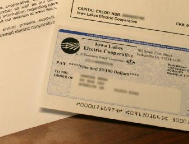 A patronage check and letter
