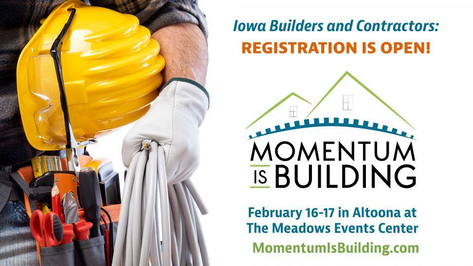 Photo of hard hat and conference announcement