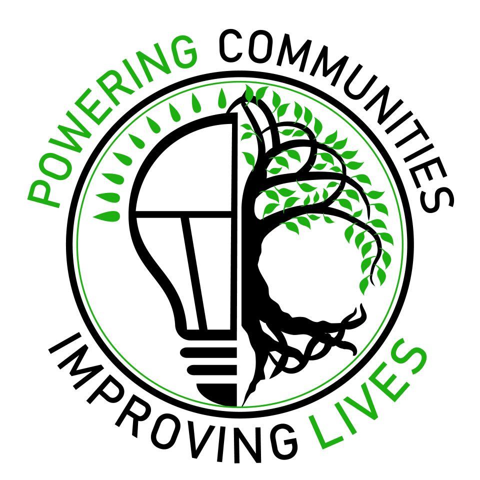 Powering Communities, Improving Lives logo graphic