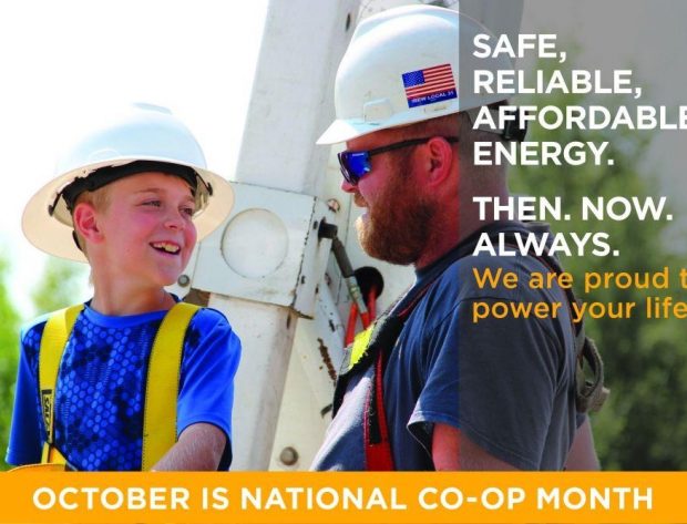 Line worker chats with a young co-op member