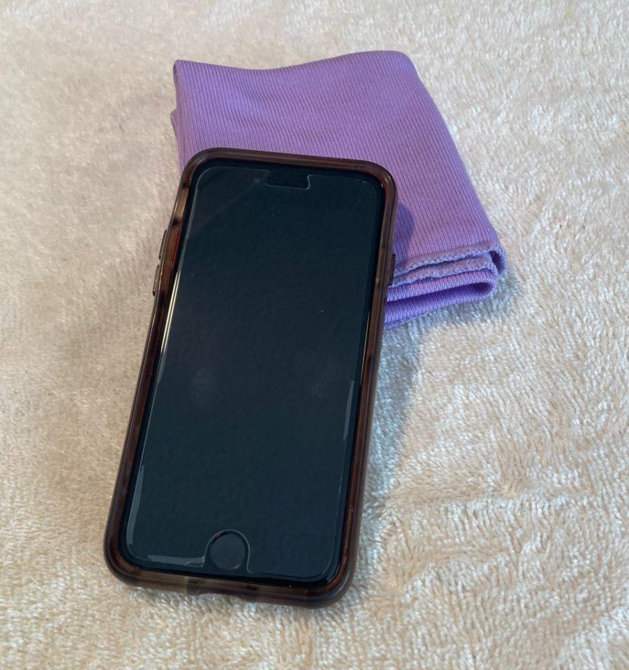 microfiber cloth and cell phone