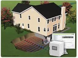 Graphic illustration of geothermal heating and cooling system