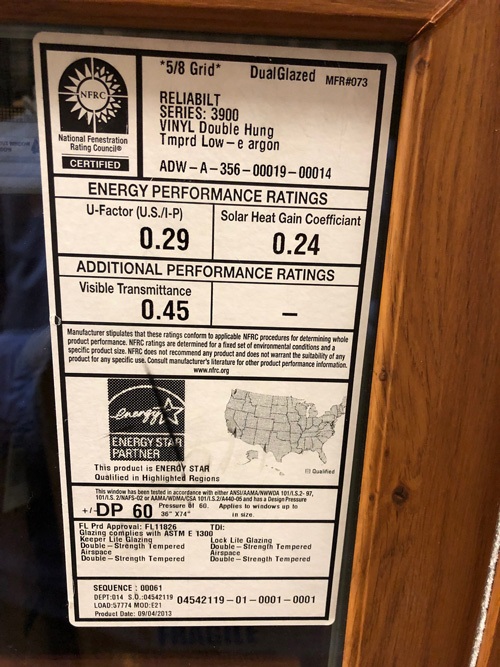 Window label