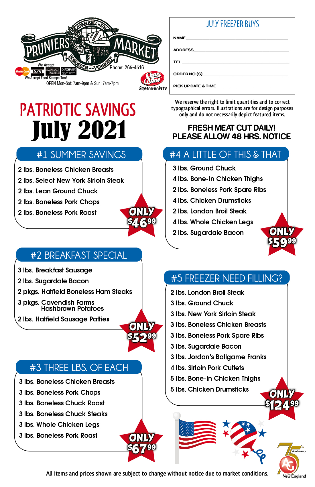 Prunier's Market Freezer Buys