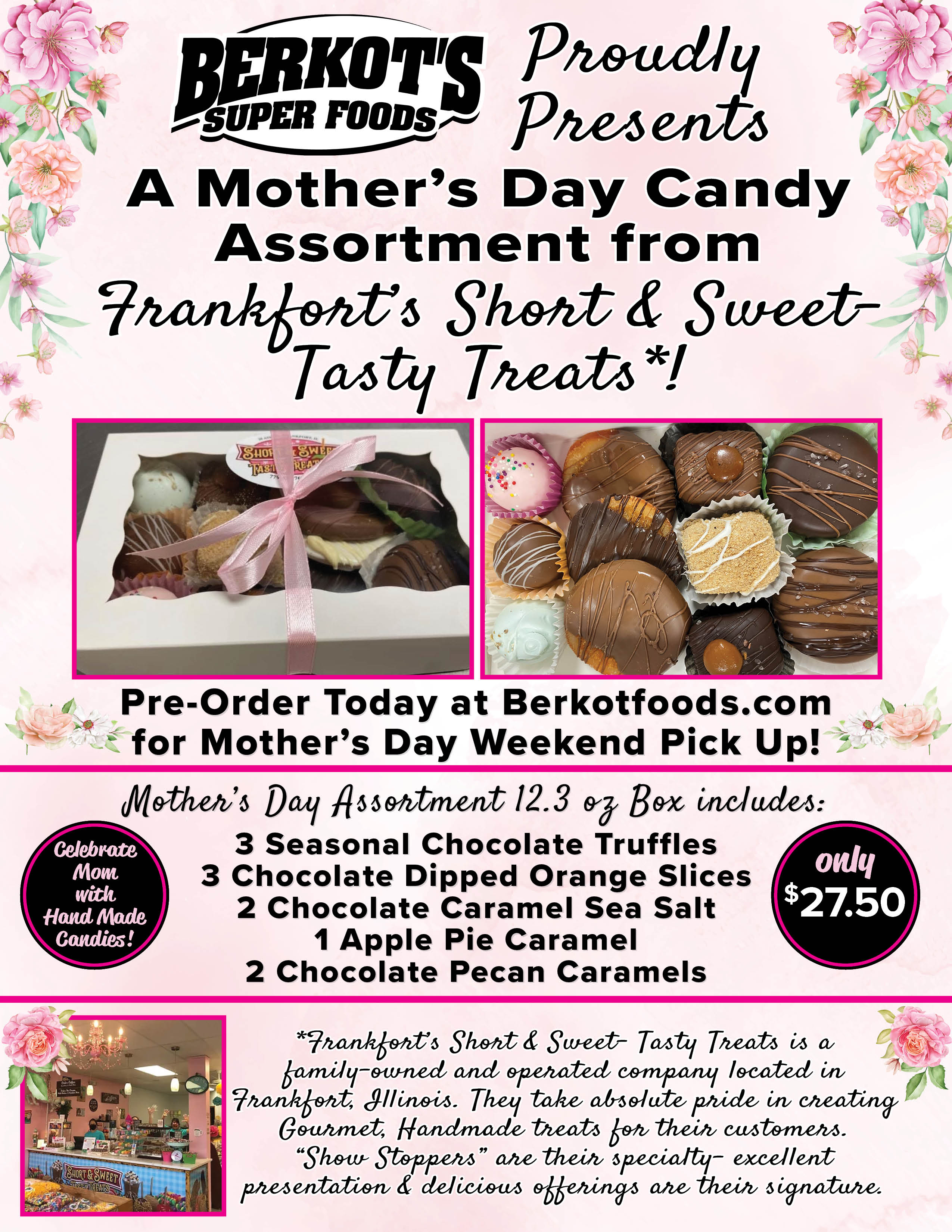 Berkot's Super Foods Mother's Day Candy PreOrder Short & Sweet Tasty Treats 2024
