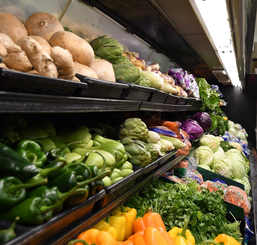 leafy greens in produce section