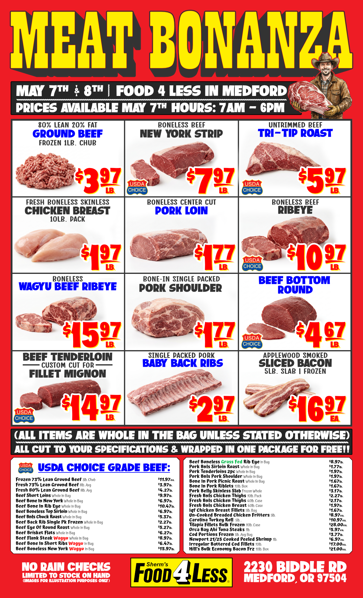 Meat Bonanza at Food 4 Less
