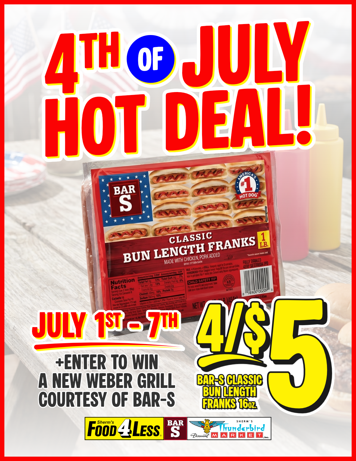 Sherm's & Bar-S-4th-of-July-Sale