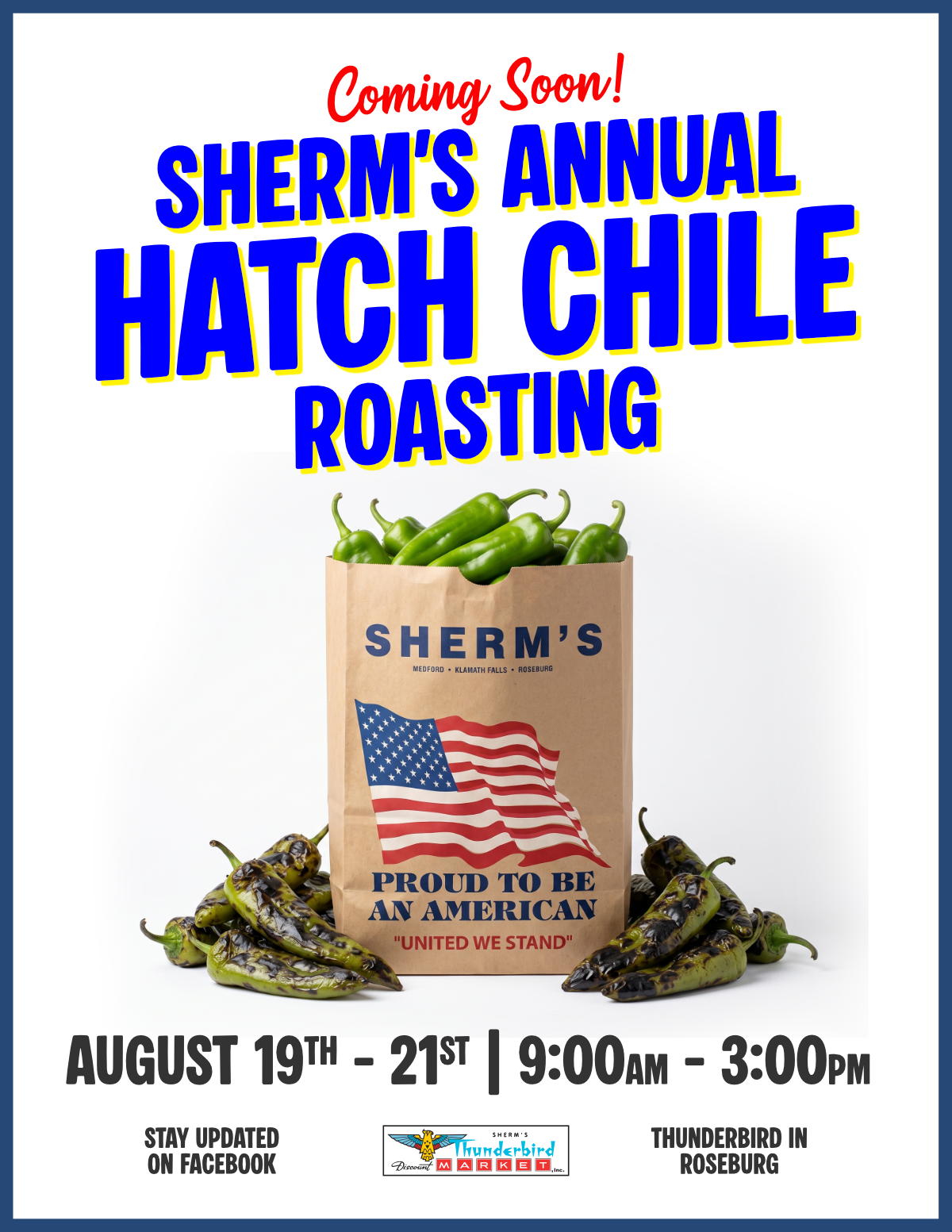 Hatch Chile Roasting at Sherm's Thunderbird in Roseburg