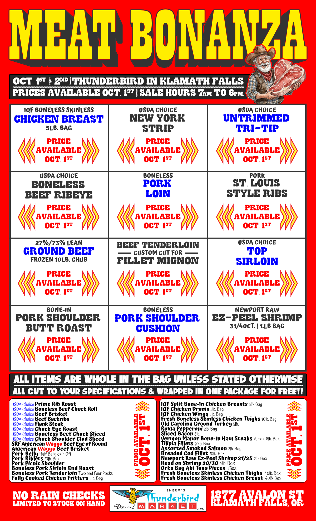 Thunderbird in Klamath Falls Meat Bonanza