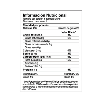CLUSTER MANÍ CHÍA VEGET 25 GR