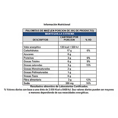 Palomitas Extramantequilla X 85 Grs