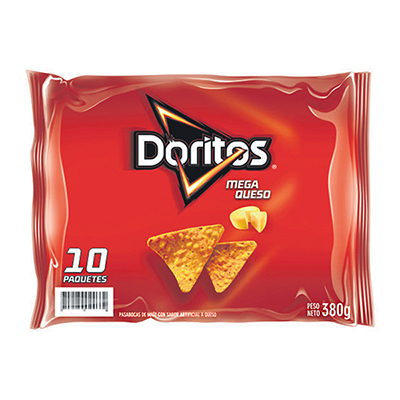 Doritos Megaqueso 38 Grs X 10 Unidades