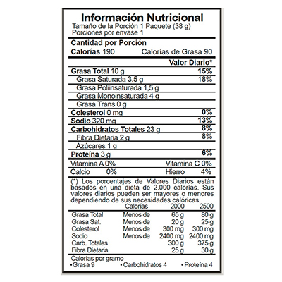 Doritos Megaqueso 38 Grs X 10 Unidades