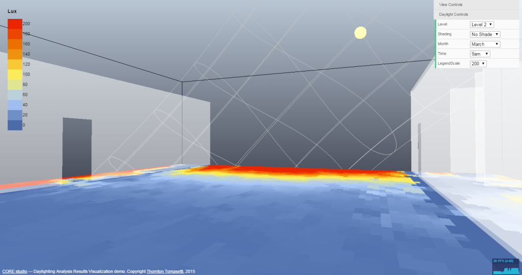 Daylighting analysis results viewer prototype