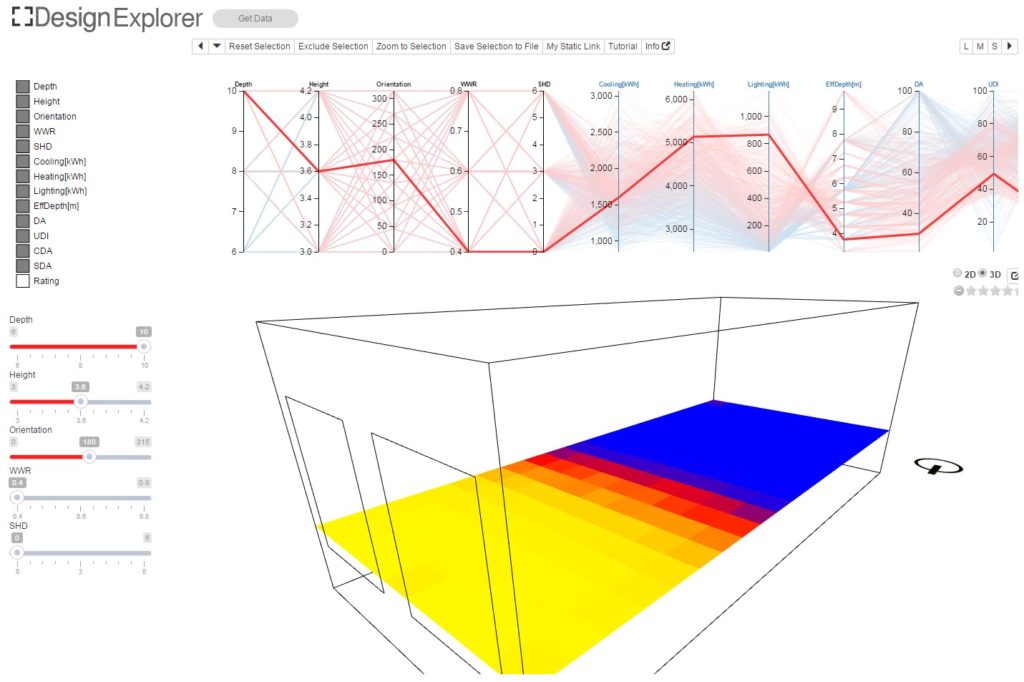Design Explorer slider mode