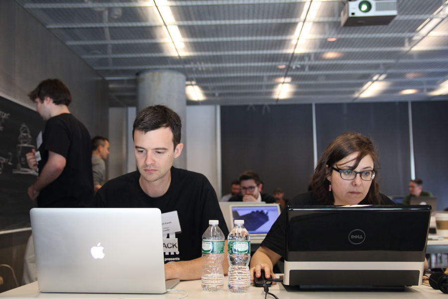 Scott and Elcin hard at work on cQ.