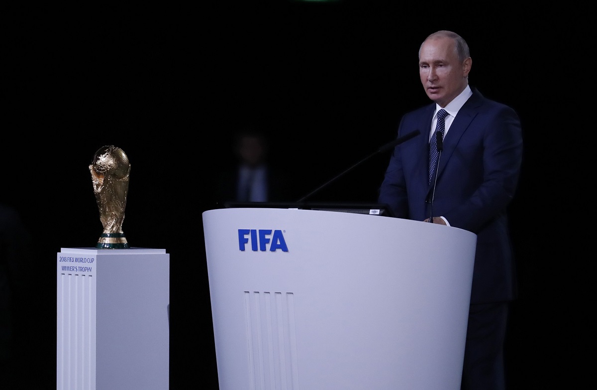 Putin estuvo presente en la inauguración de la Copa del Mundo, en Moscú.
