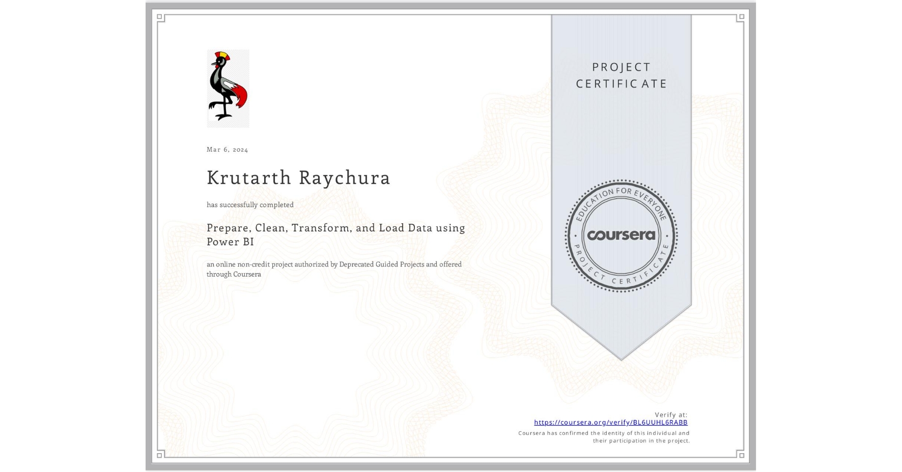 Power BI Certificate
